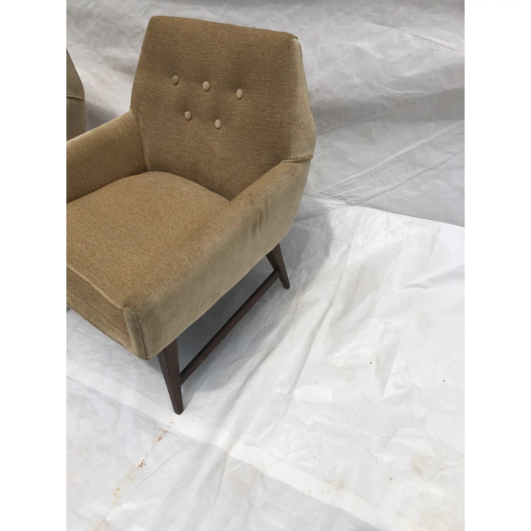 Pair of Vintage Mid Century Atomic Chairs In Good Condition For Sale In Chapel Hill, NC