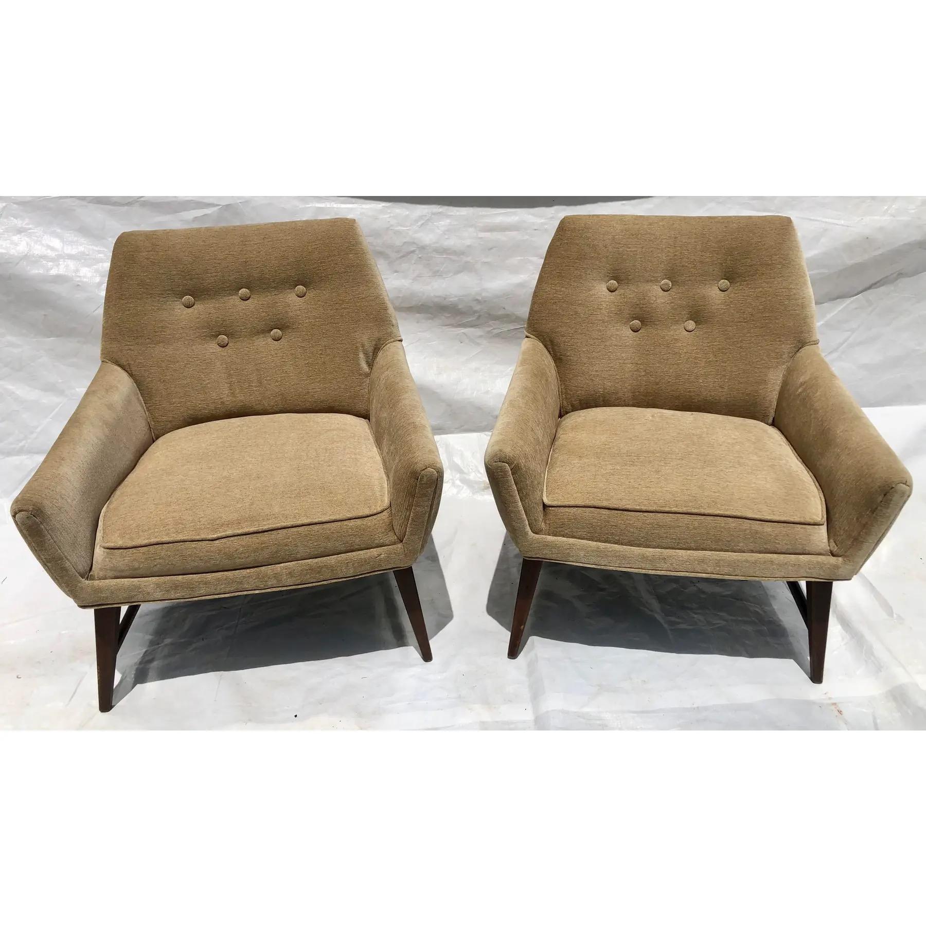 Pair of Vintage Mid Century Atomic Chairs For Sale 2
