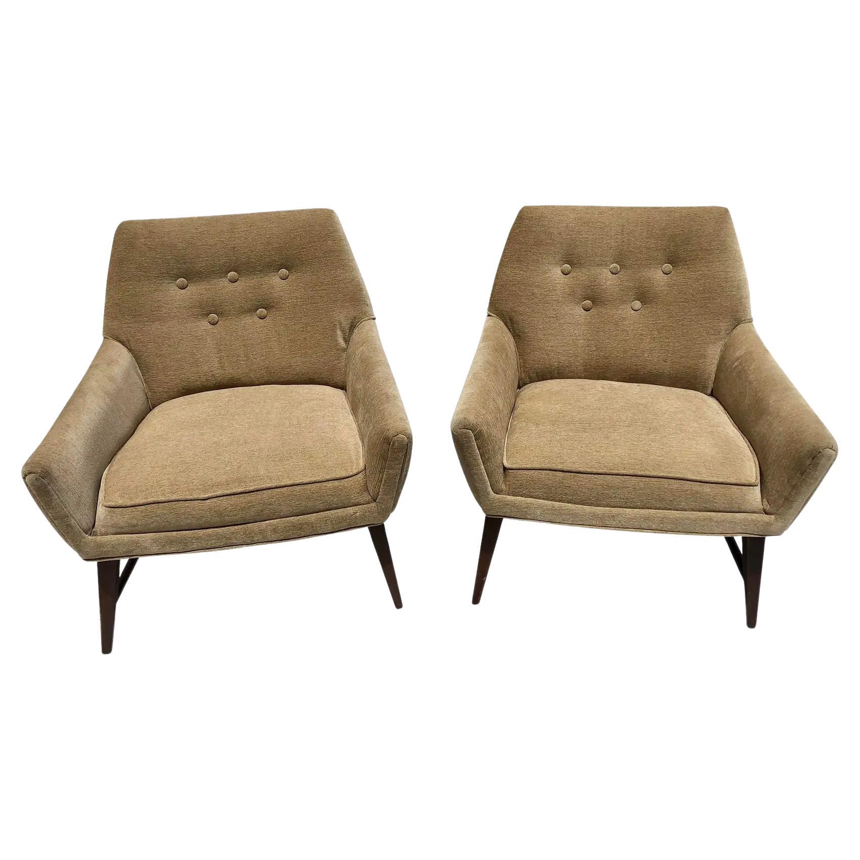 Pair of Vintage Mid Century Atomic Chairs For Sale