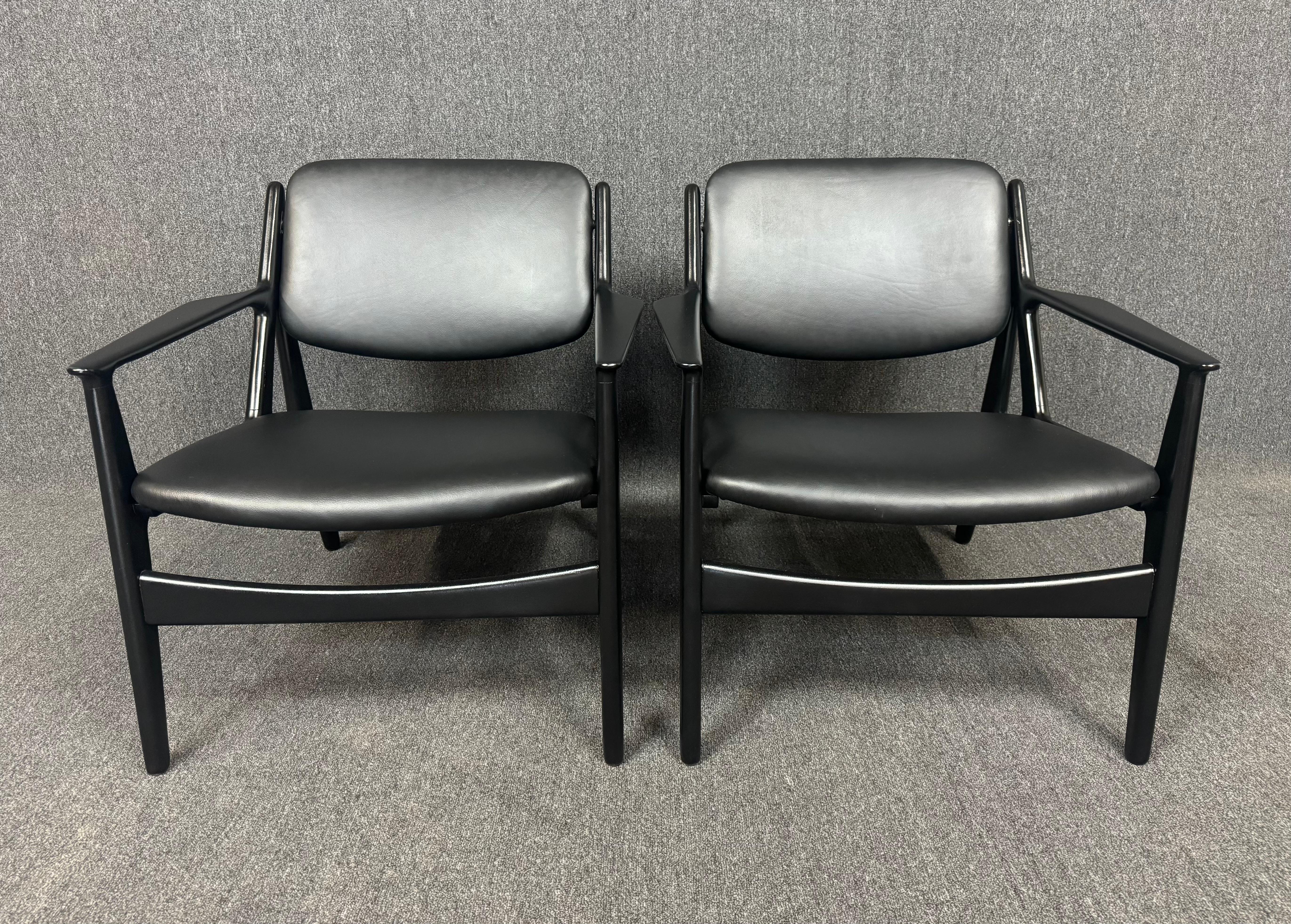 Woodwork Pair of Vintage Mid Century Danish Modern 