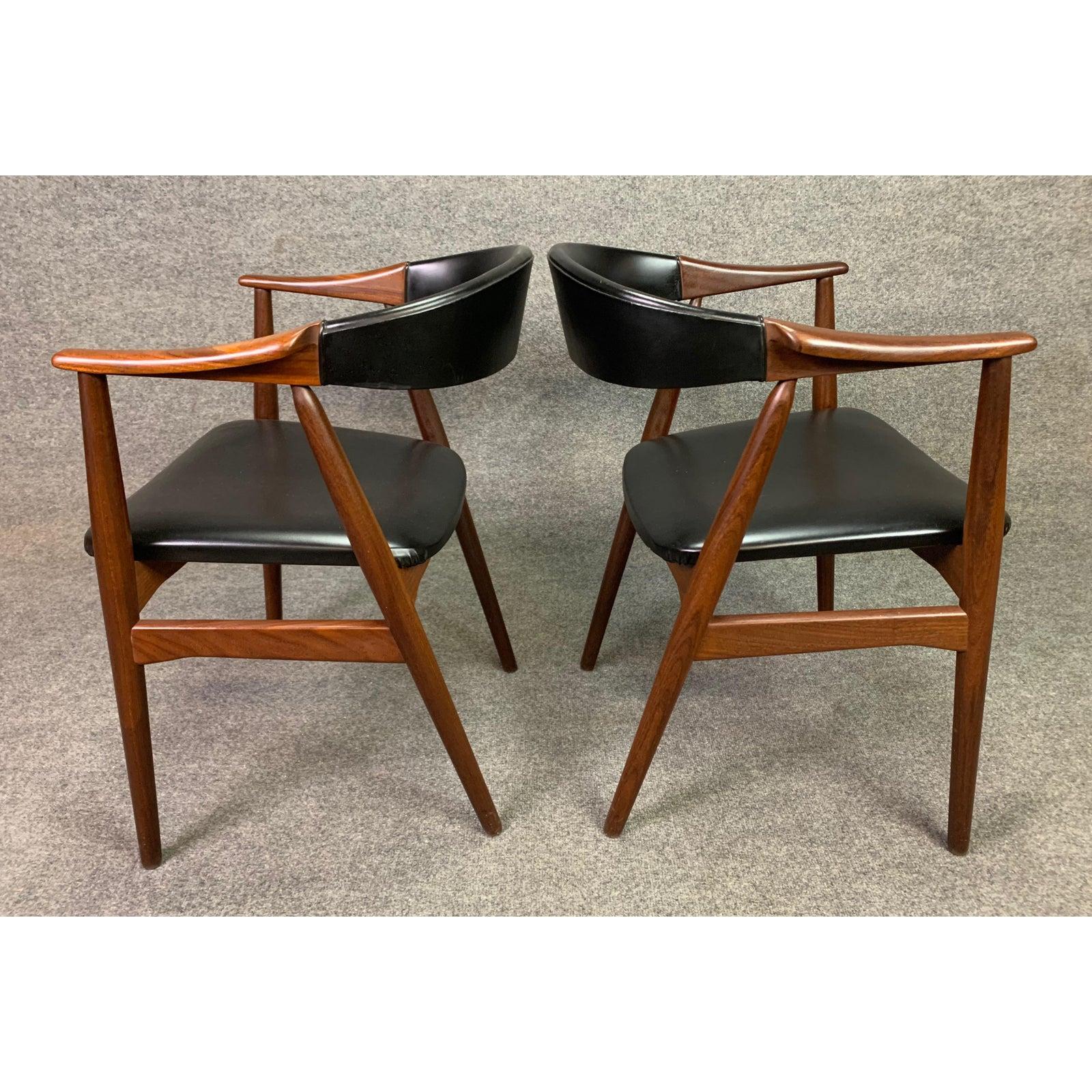 Mid-20th Century Pair of Vintage Mid Century Danish Teak Fastrup Dining Chairs #213 by T. Harlev