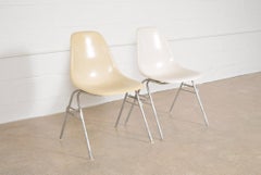 Pair of Vintage Mid Century Eames for Herman Miller DSS Fiberglass Shell Chairs