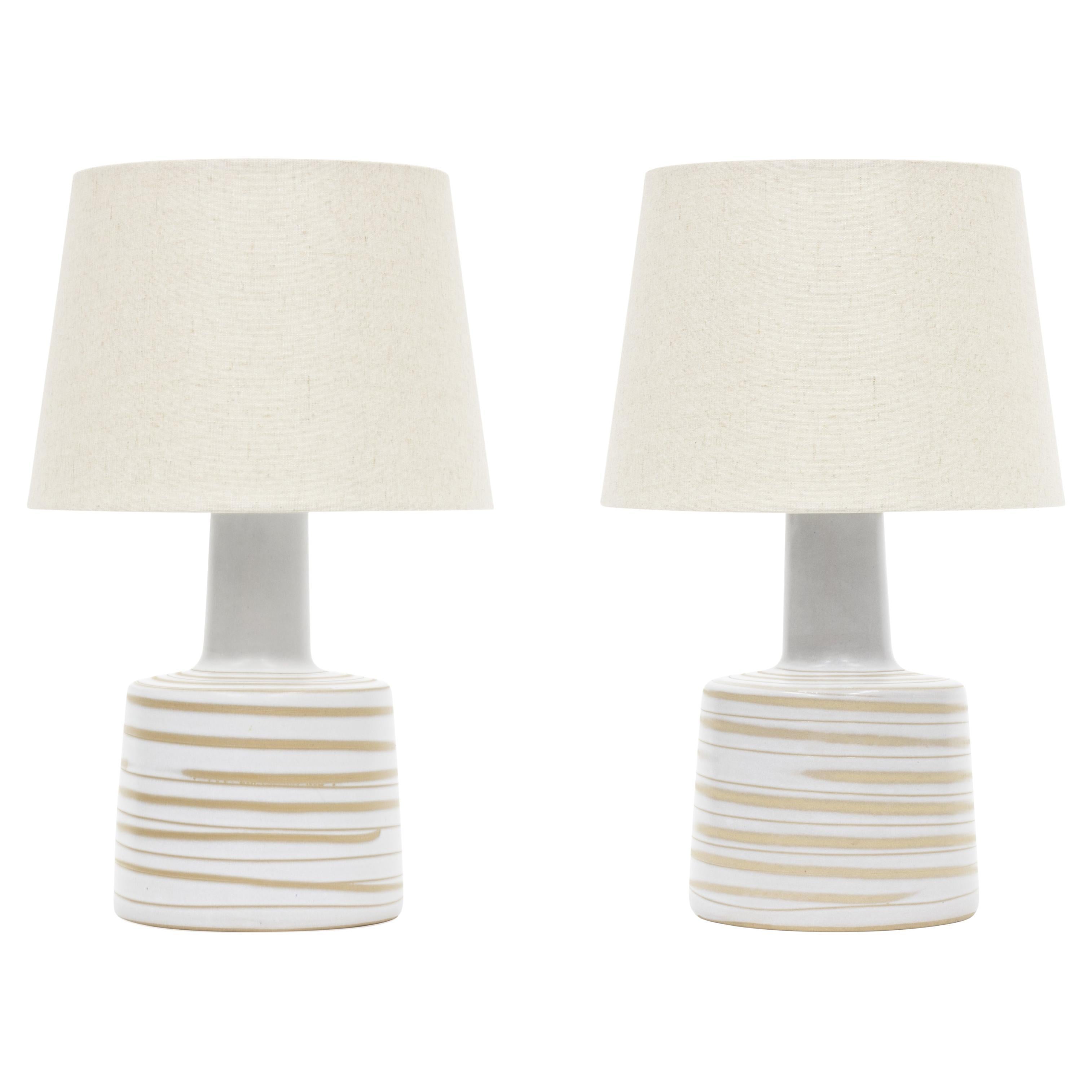 Pair of Vintage Mid Century M105 Ceramic Table Lamps by Jane & Gordon Martz