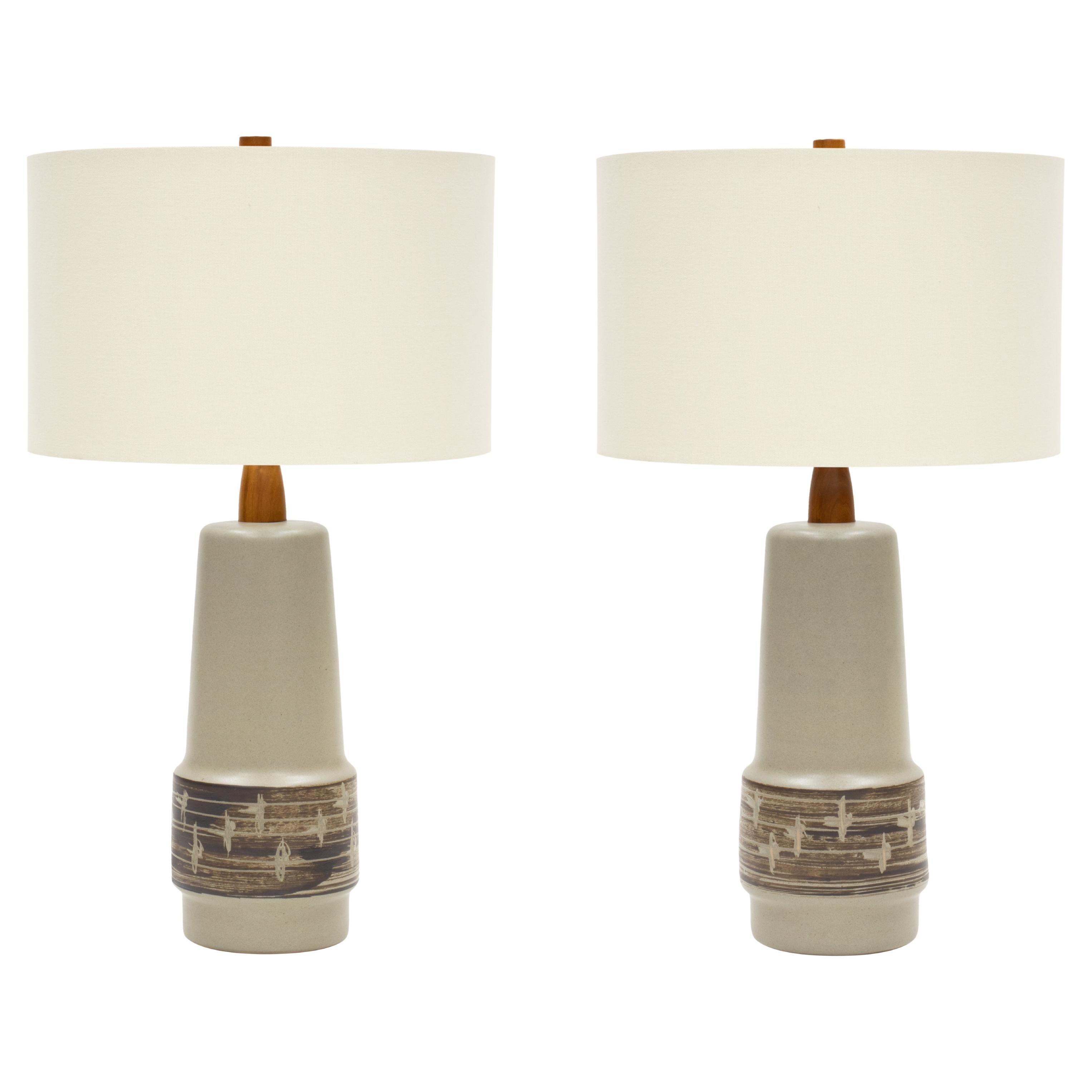 Pair of Vintage Mid Century M144 Table Lamps by Jane and Gordon Martz