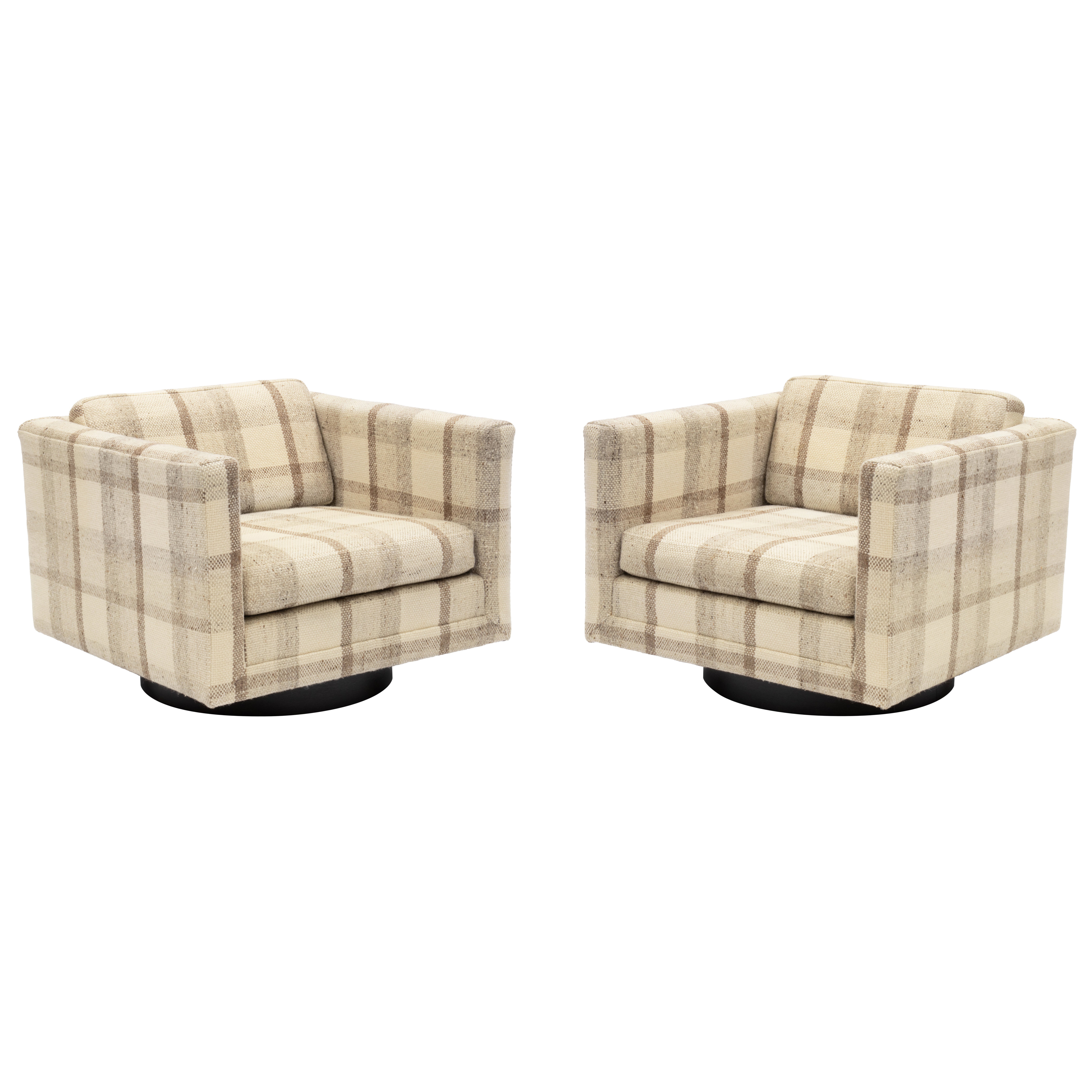 Pair of Vintage Mid Century Model "1461" Swivel Chairs by Harvey Probber