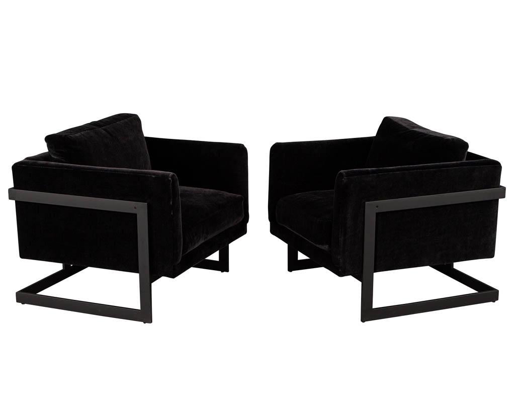 Modern black store lounge chair