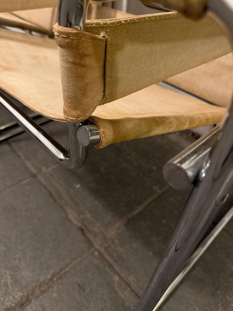 Ferronnerie Paire de fauteuils de salon Wassily en toile vintage, moderne du milieu du siècle dernier pour Knoll en vente