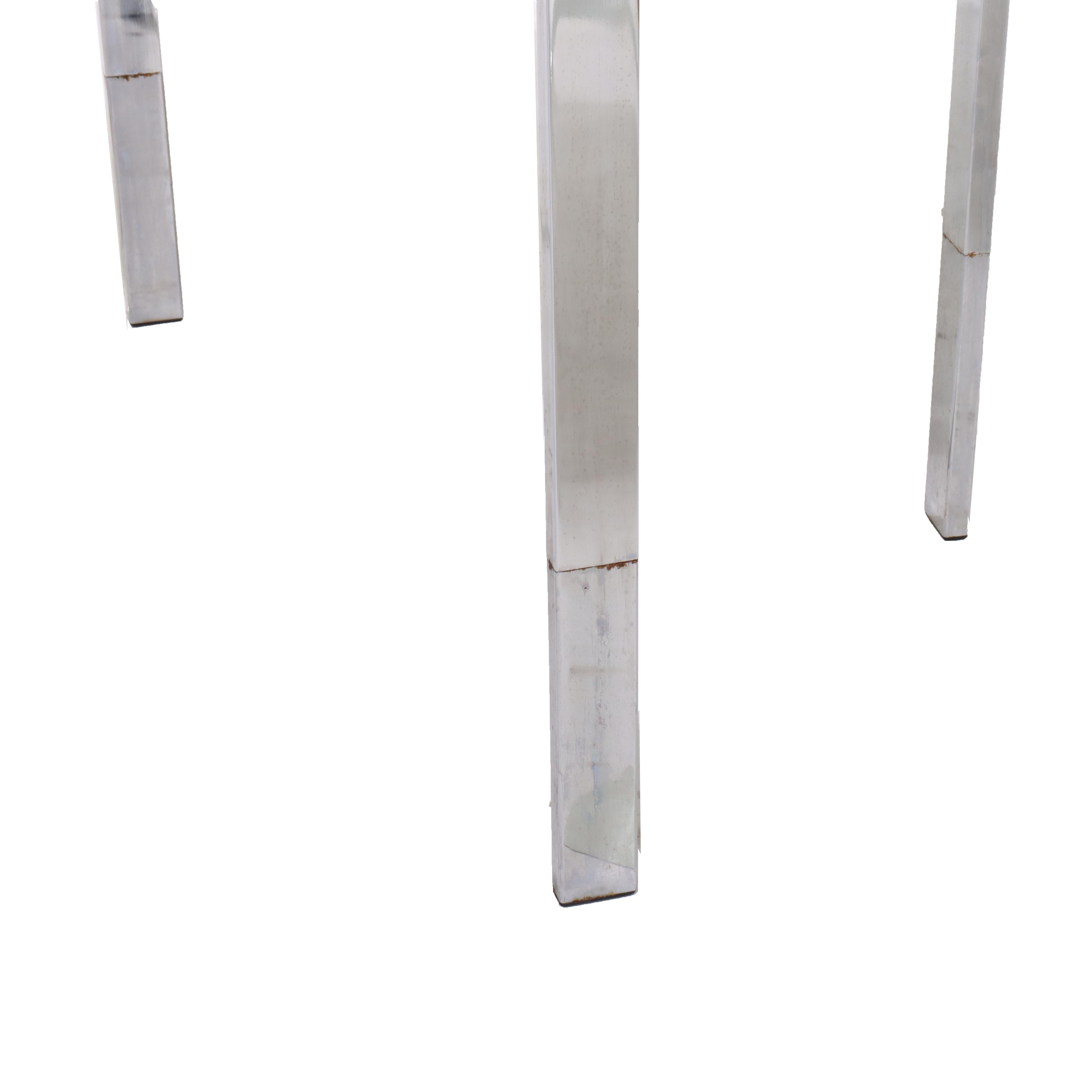 Paar Vintage Mid Century Modern Chrom & Ebonized Glasplatte Tische C1960 im Zustand „Gut“ im Angebot in Big Flats, NY