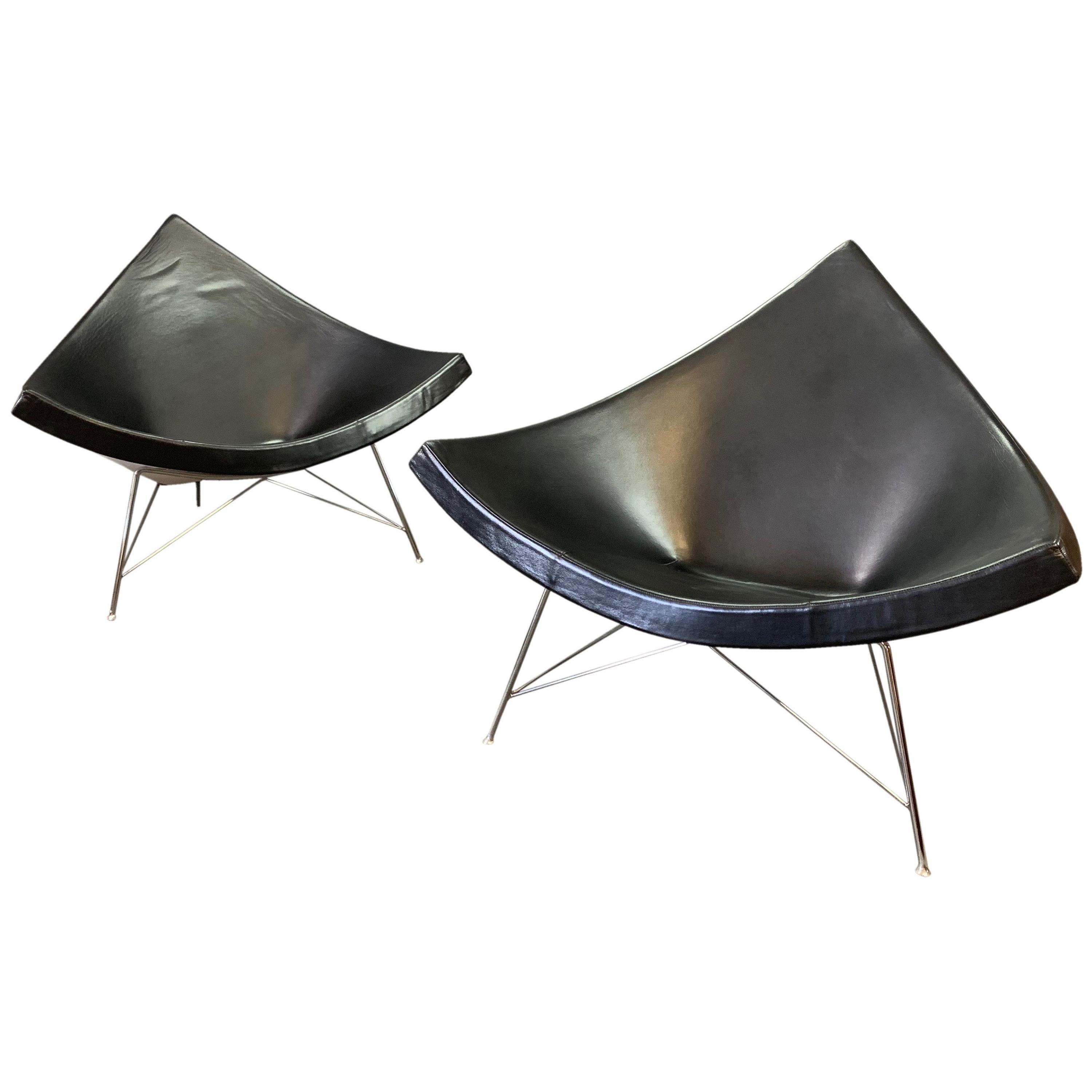 Pair of Vintage Mid-Century Modern "Coconut" Chairs by George Nelson for Vitra For Sale
