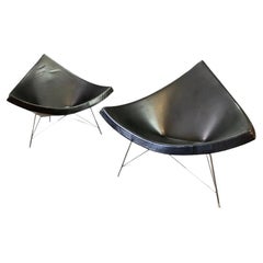 Pair of Vintage Mid Century Modern "Coconut" Chairs by George Nelson for Vitra