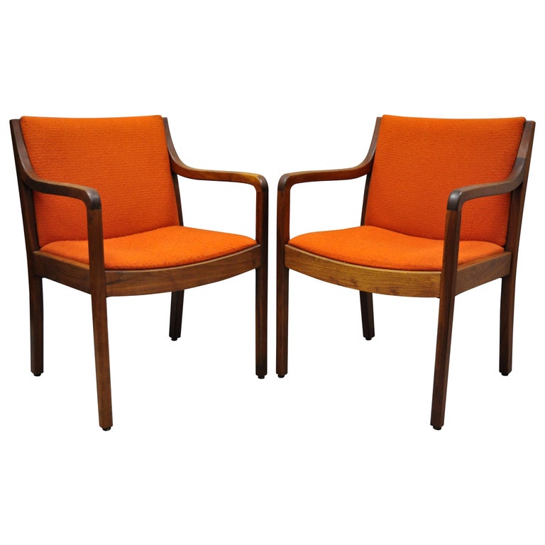 Pair of Vintage Mid-Century Modern Danish Walnut ...