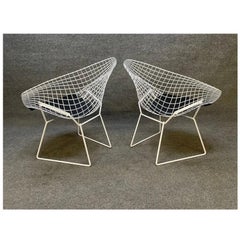 Pair of Vintage Mid-Century Modern "Diamond" Chairs by Harry Bertoia for Knoll