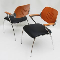 Coppia di sedie da golf vintage della metà del secolo scorso di Francesco Zaccone per Thonet