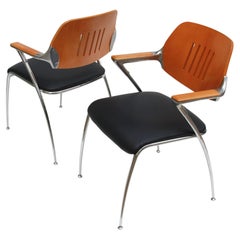 Pair of Vintage Mid Century Modern Golf Chairs by Francesco Zaccone for Thonet