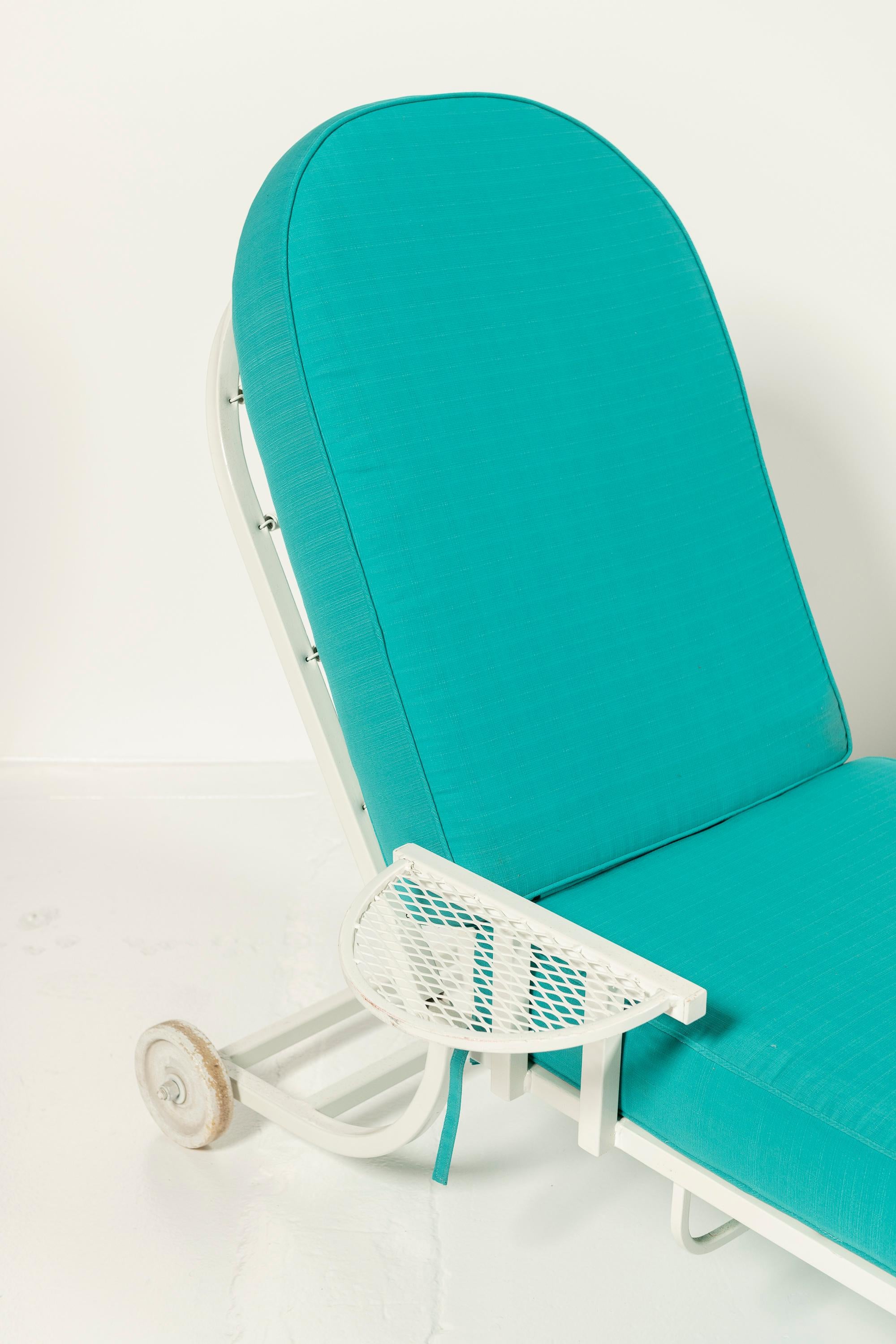 Pair of Vintage Mid-Century Modern Lounge Chairs in Metal and Upholstery, USA For Sale 3