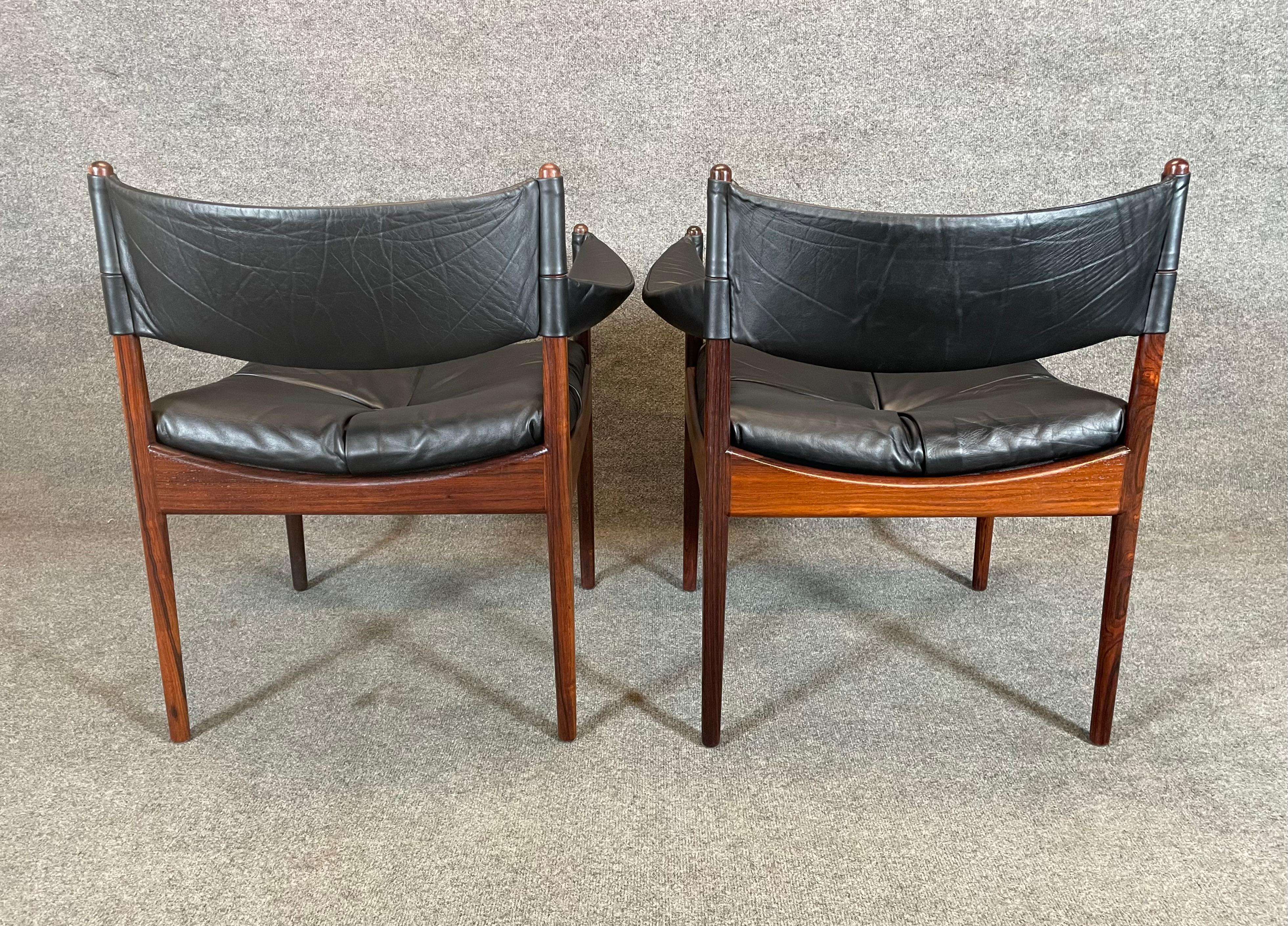 Danish Pair of Vintage Mid Century Modern Rosewood 