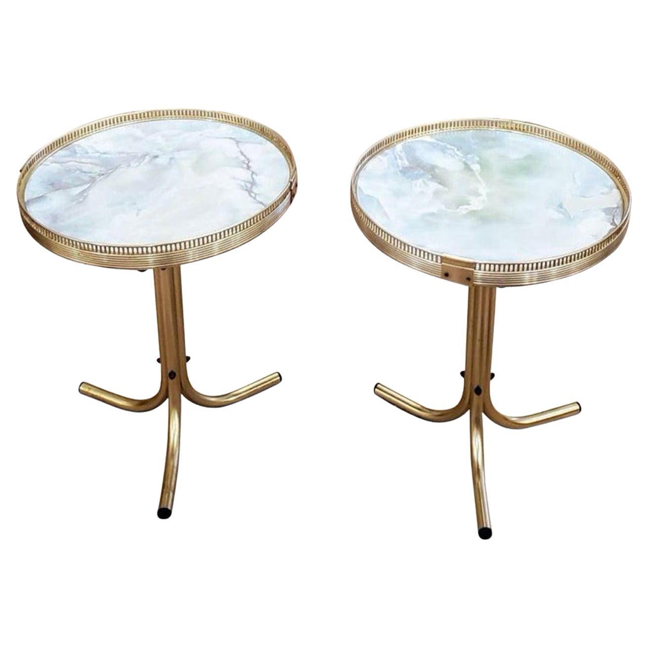 Paire de tables d'appoint vintage mi-siècle moderne en vente