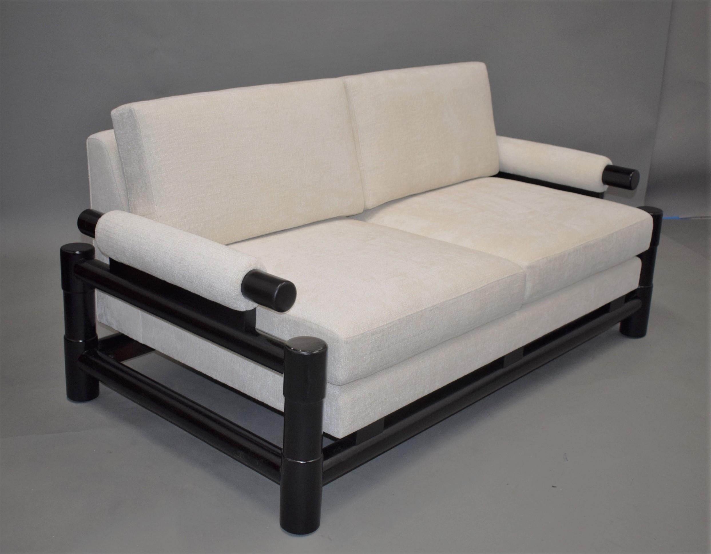 American Pair of Modern 1960s Floating Pagoda Sofas