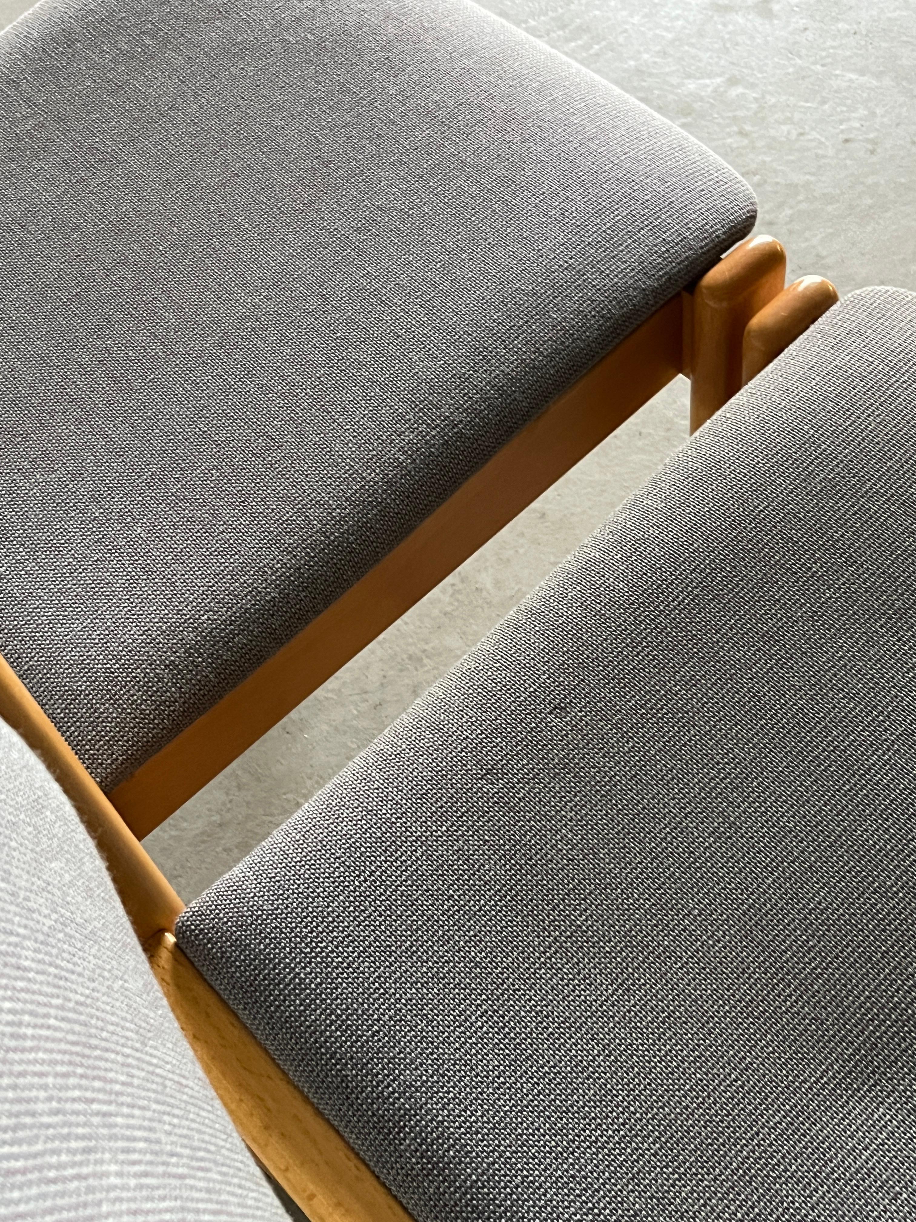 Paire de chaises de salle à manger empilables modernes du milieu du siècle dernier par Wiesner Hager, années 80 en vente 3