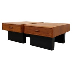 Pair of Vintage Mid Century Modern Teak Side Tables by RS Associates