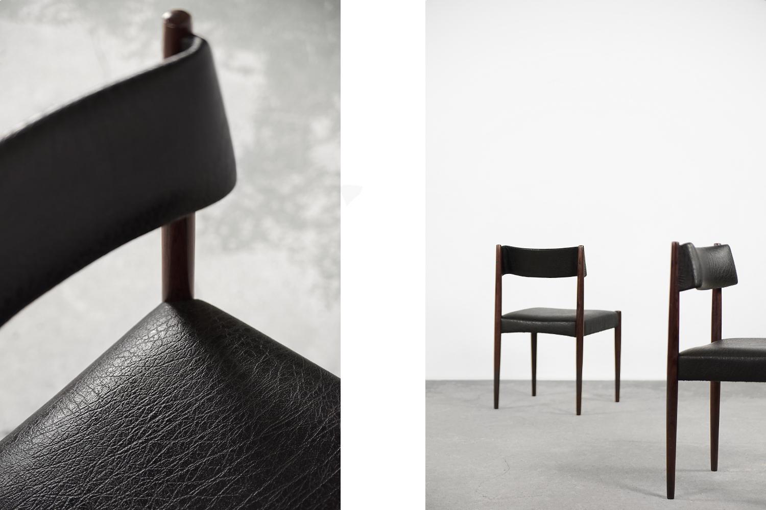 Dutch Pair of Vintage Mid-Century Modern Wood Dinning Chair by Aksel Bender Madsen For Sale