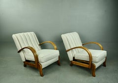 Pair of Vintage mid century retro arm chairs