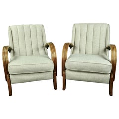 Pair of Vintage mid century retro arm chairs