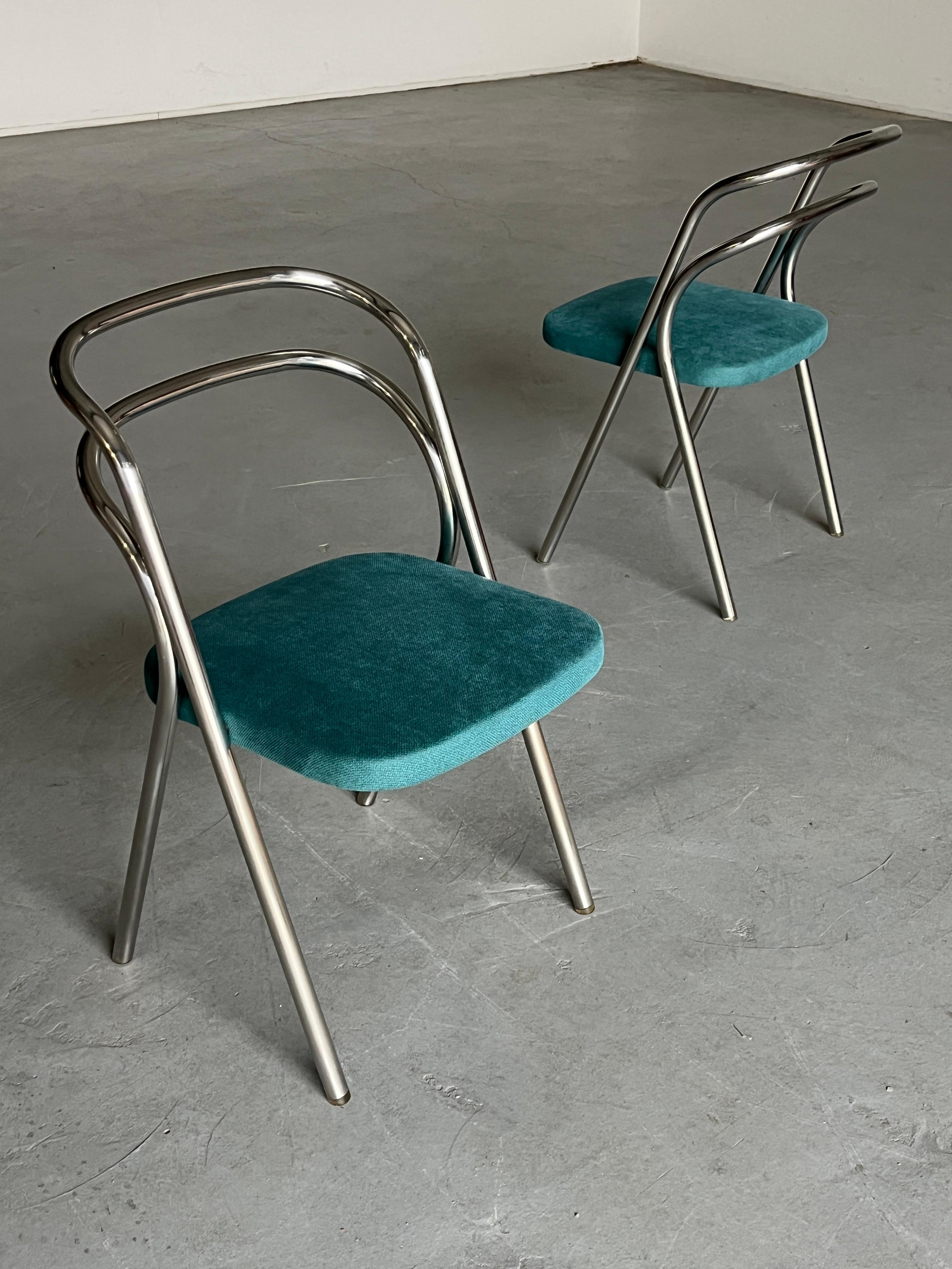 Italian Pair of Vintage Mid-Century 'Santina' Dining Chairs by Carlo Santi for Zanotta For Sale