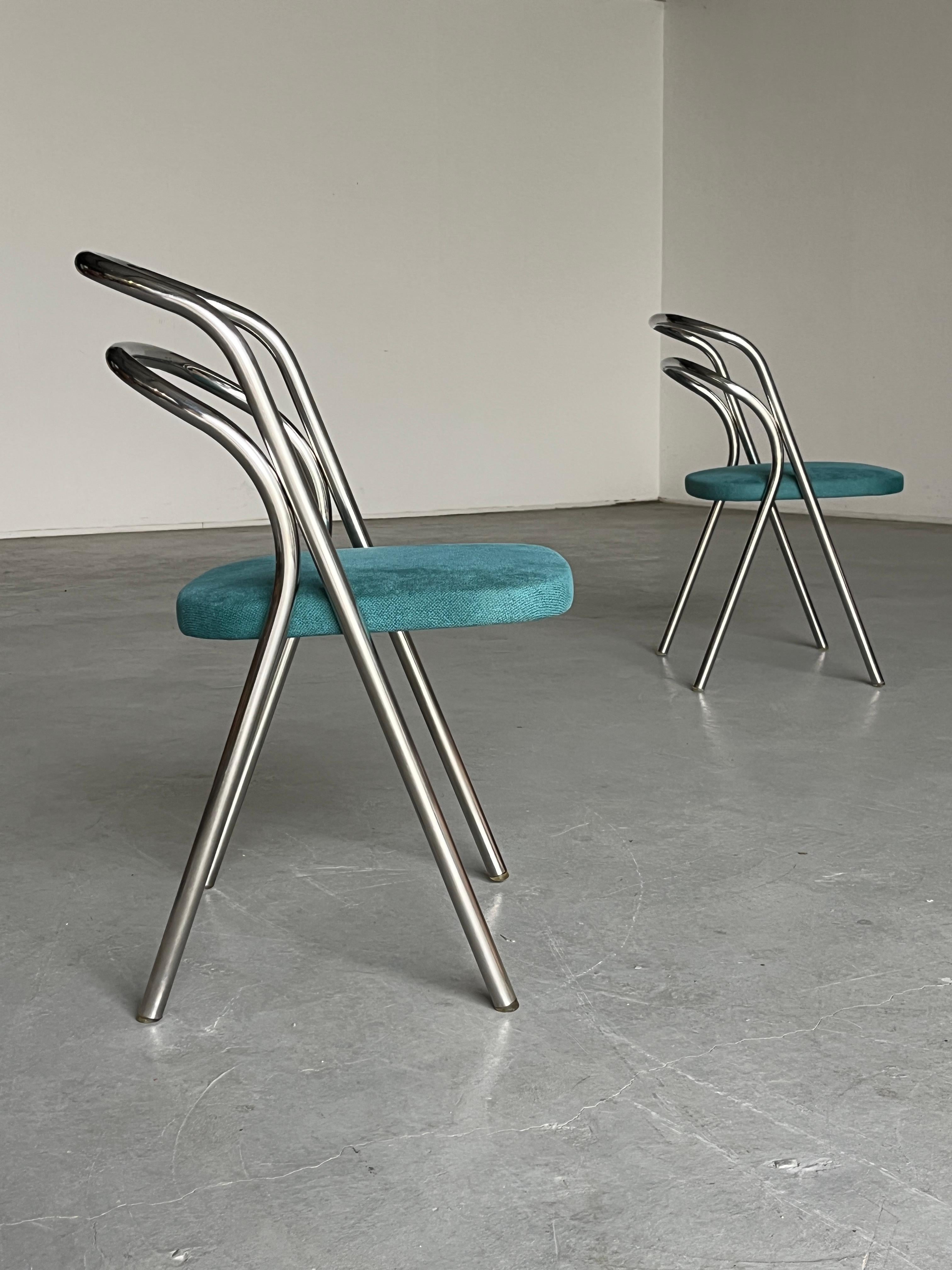 Late 20th Century Pair of Vintage Mid-Century 'Santina' Dining Chairs by Carlo Santi for Zanotta For Sale