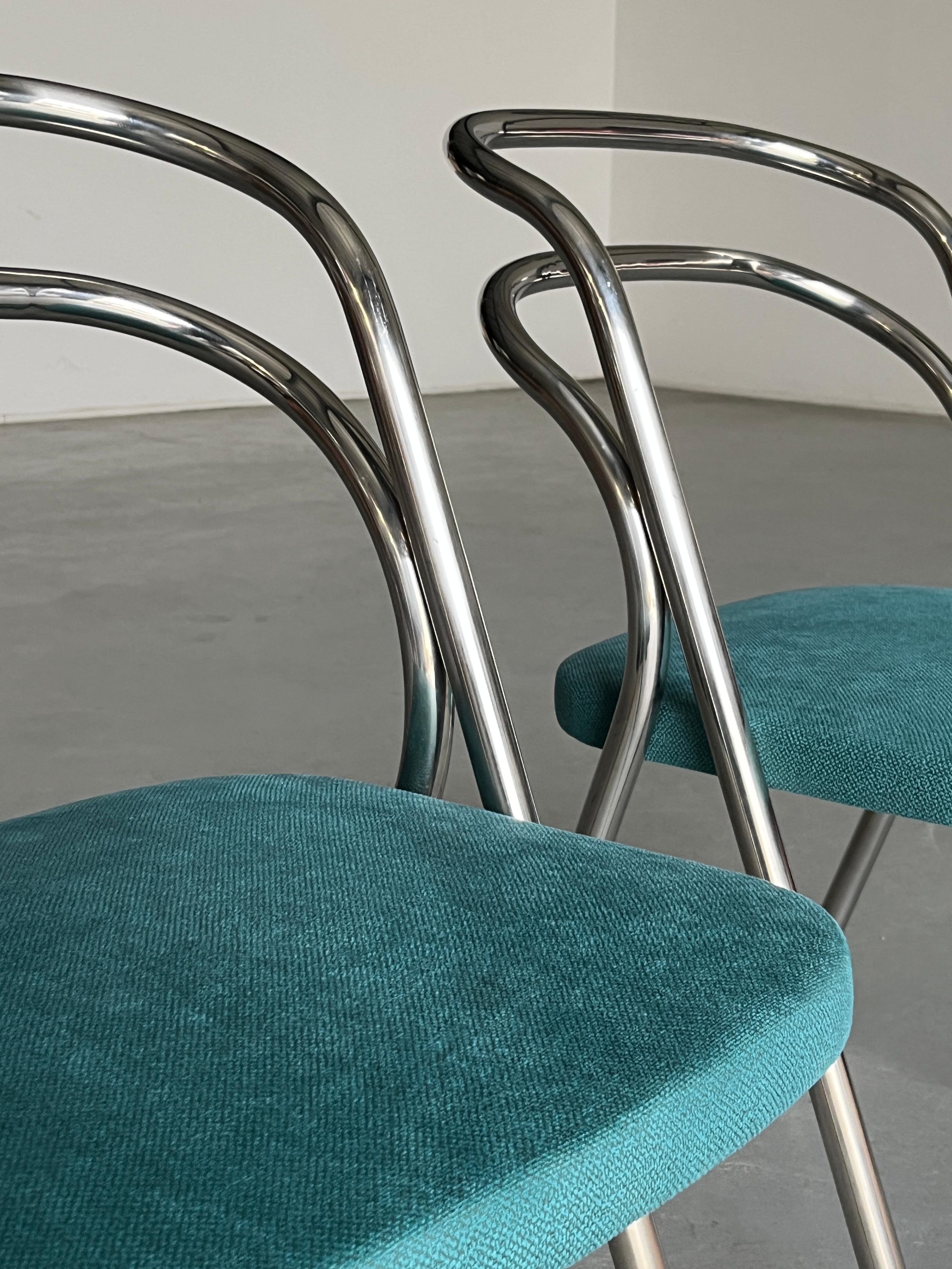 Pair of Vintage Mid-Century 'Santina' Dining Chairs by Carlo Santi for Zanotta For Sale 1