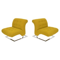 Paire de chaises pantoufles vintage du milieu du siècle dernier par Adrian Pearsall
