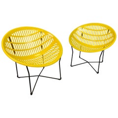 Pair of Vintage Midcentury "Solair" Patio Lounge Chairs by Fabiano & Panzini