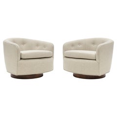Pair of Vintage Mid Century Swivel Chairs by Milo Baughman