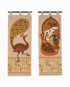 Pair of Vintage Mid-Century Tapestries by Evelyn Ackerman