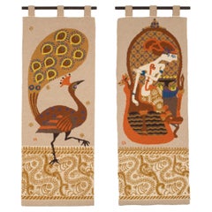 Pair of Vintage Mid-Century Tapestries by Evelyn Ackerman