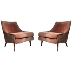 Pair of Vintage Midcentury Lounges in manner of Edward Wormley