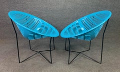 Pair of Vintage Midcentury "Solair" Patio Lounge Chairs by Fabiano & Panzini