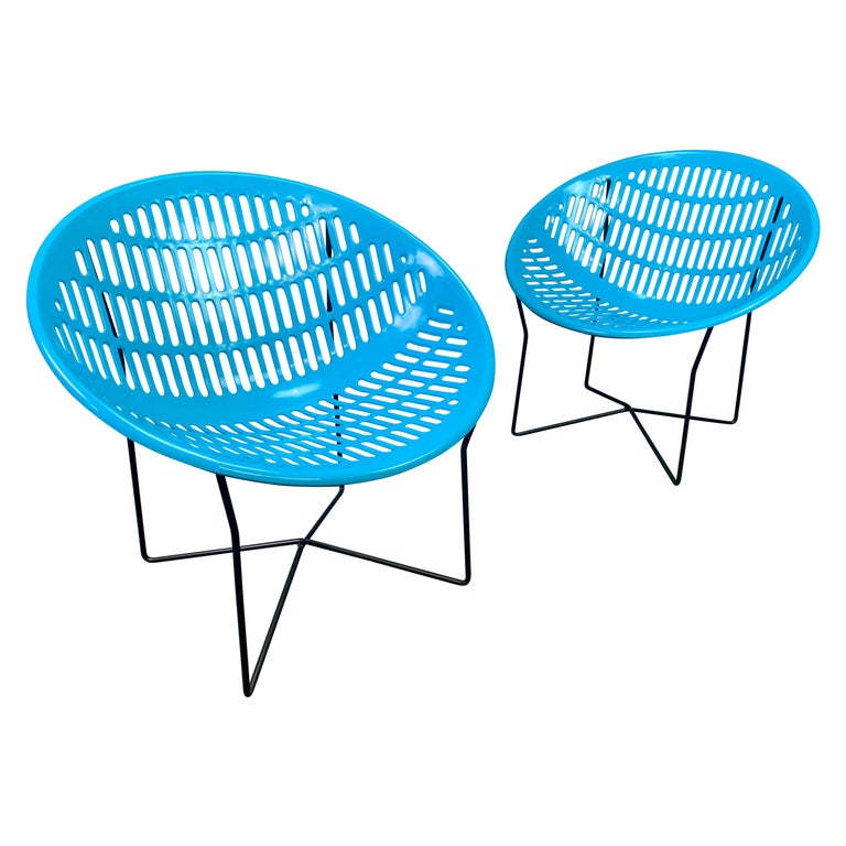 Pair of Vintage Midcentury "Solair" Patio Lounge Chairs by Fabiano and
