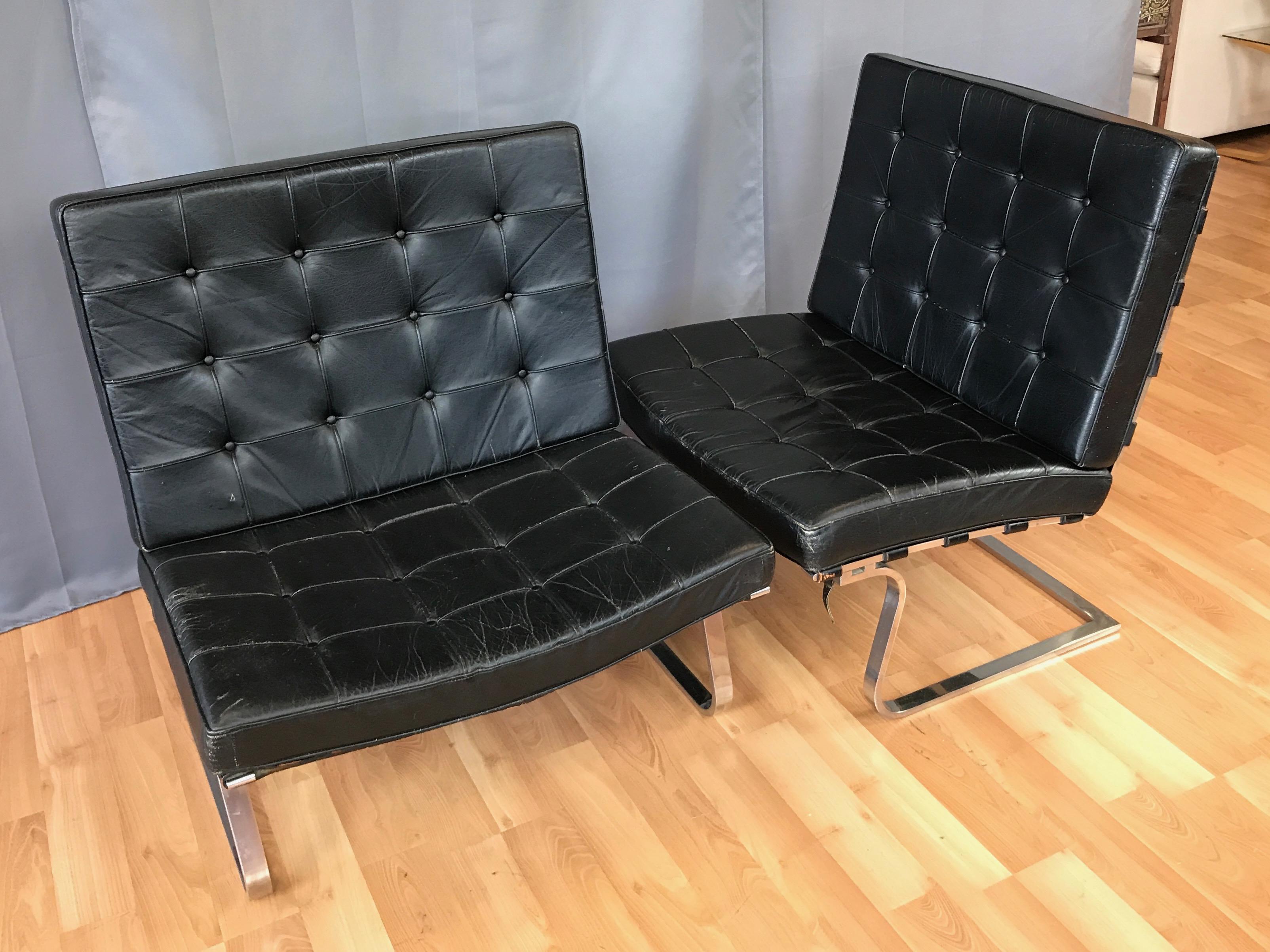 Pair of Mies van der Rohe for Knoll International MR70 Tugendhat Chairs, 1960s 1