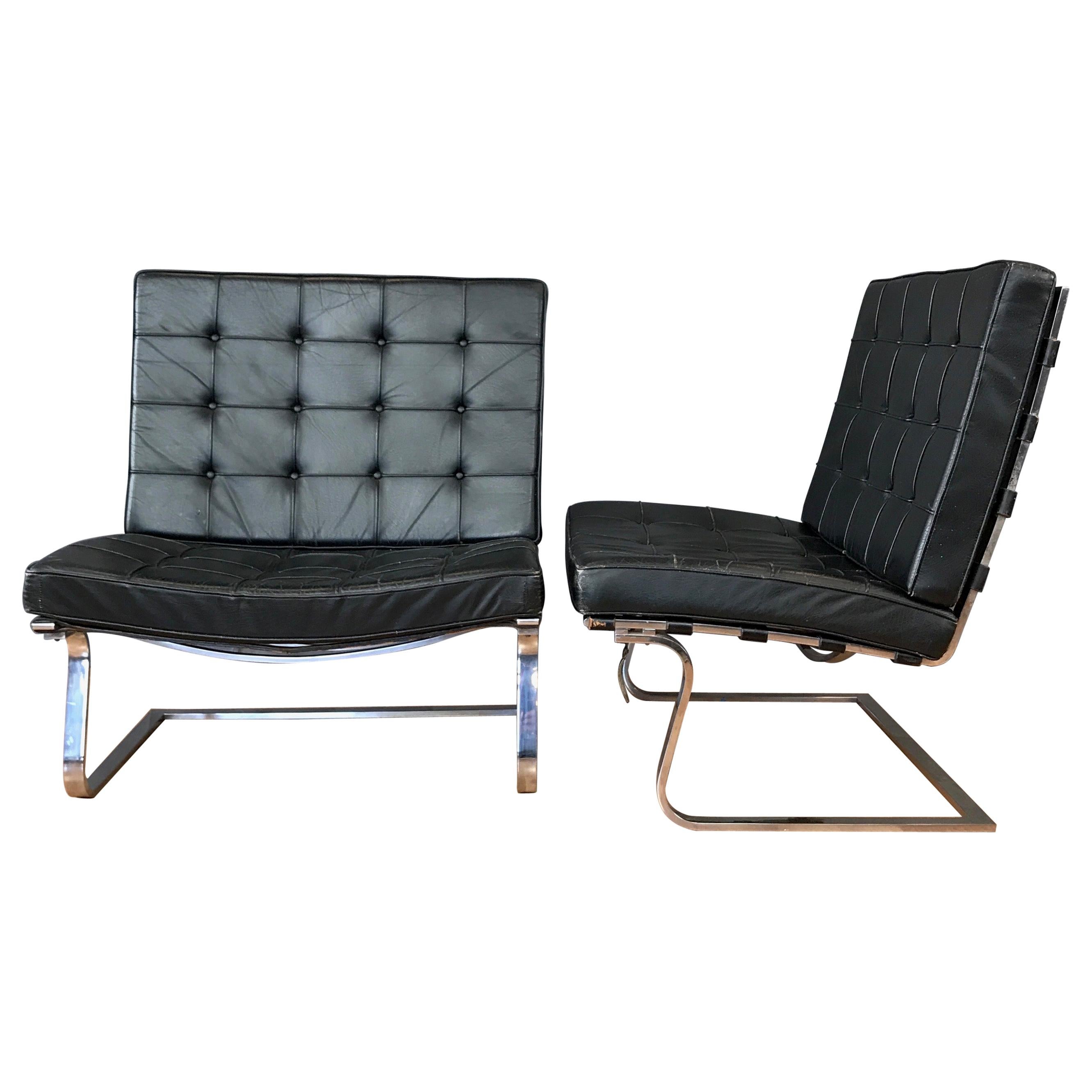 Pair of Mies van der Rohe for Knoll International MR70 Tugendhat Chairs, 1960s