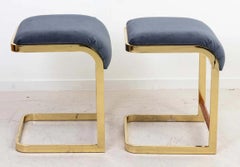 Pair Of Vintage Milo Baughman for Design Institute of America Stools