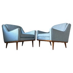 Pair of Vintage Milo Baughman Lounge Chairs for James Inc.