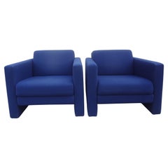 Pair of Vintage Milo Baughman Style Club Chairs