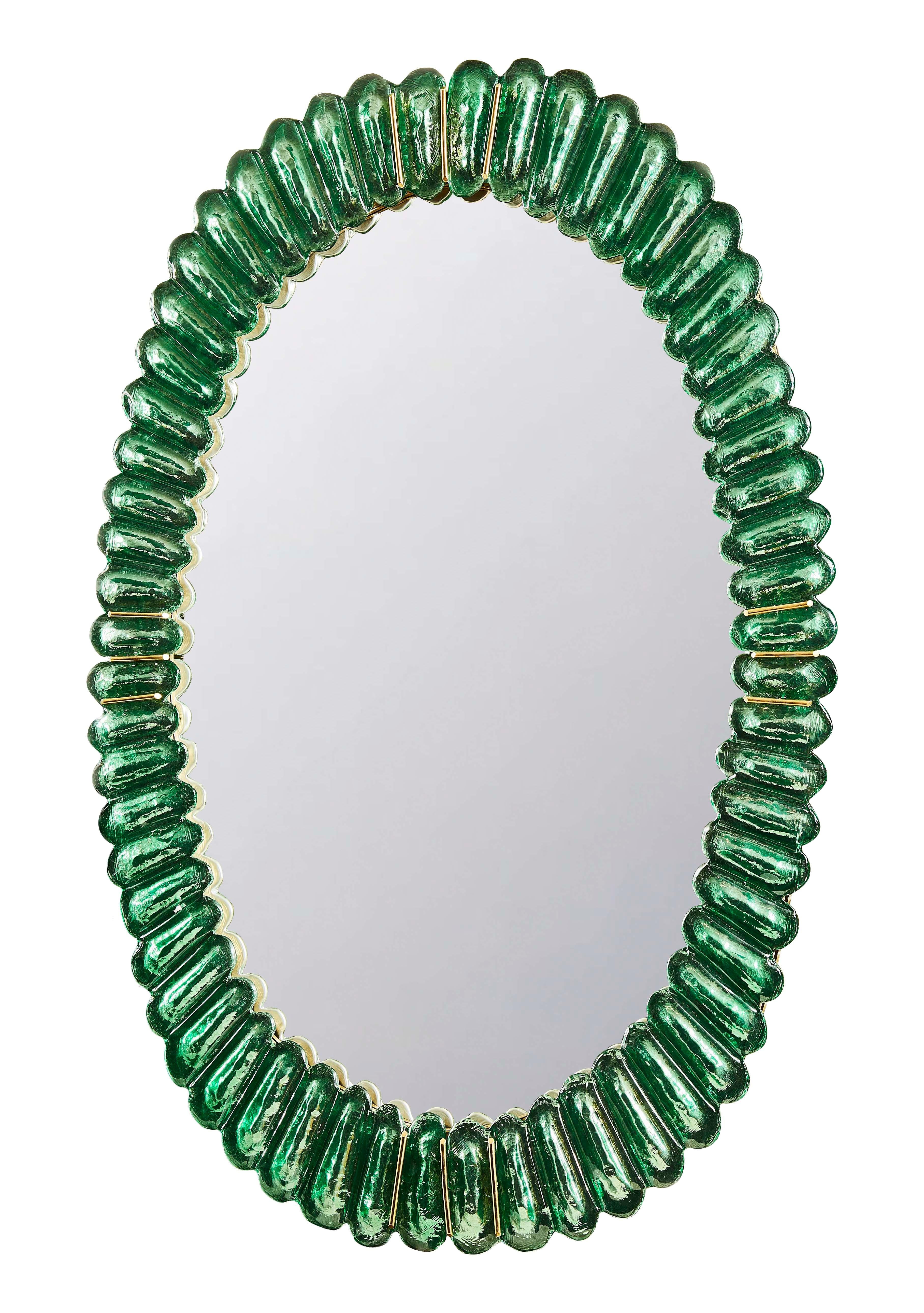 Late 20th Century Pair of Vintage Mirror in Murano Glass