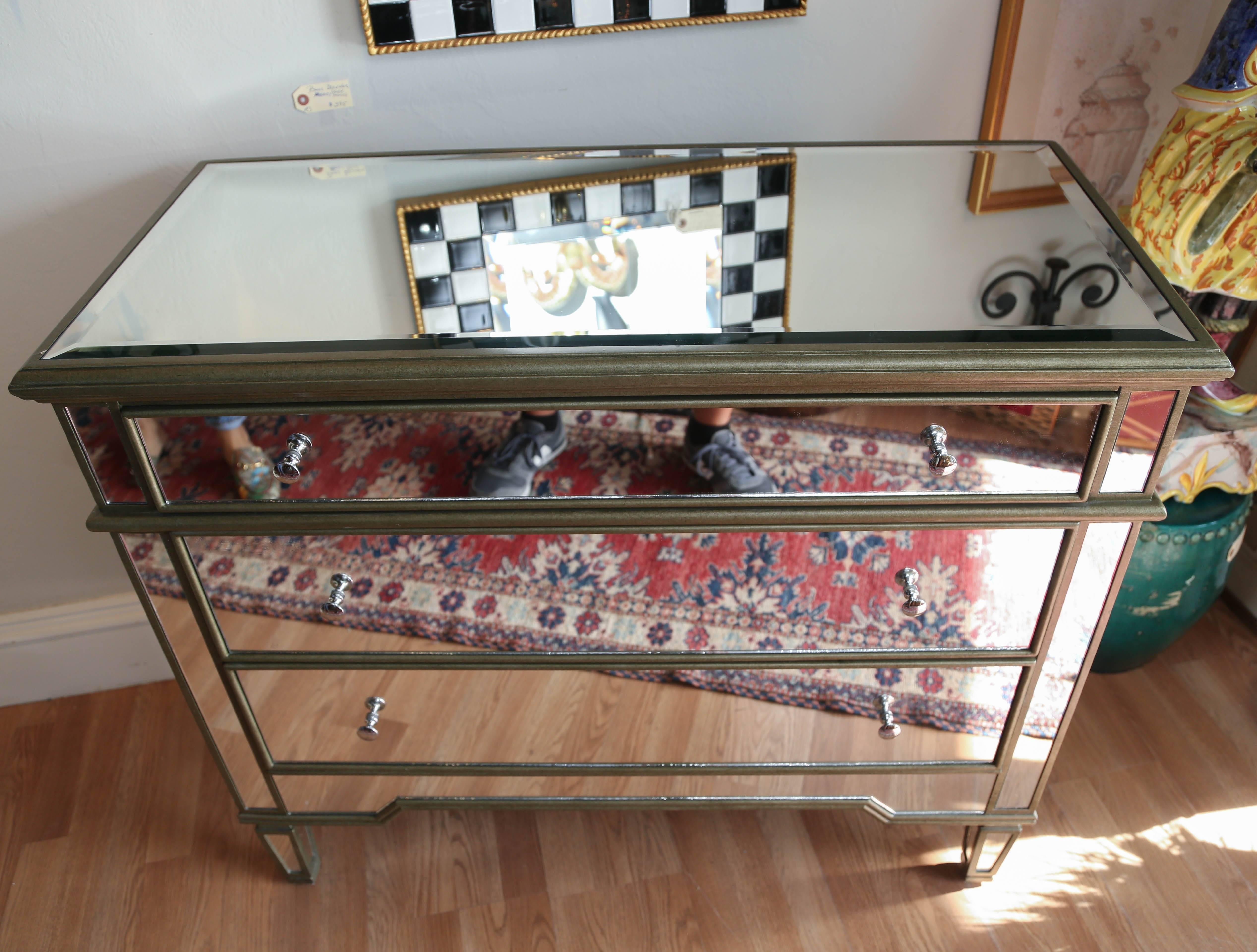 Pair of Vintage Mirrored Dressers 1