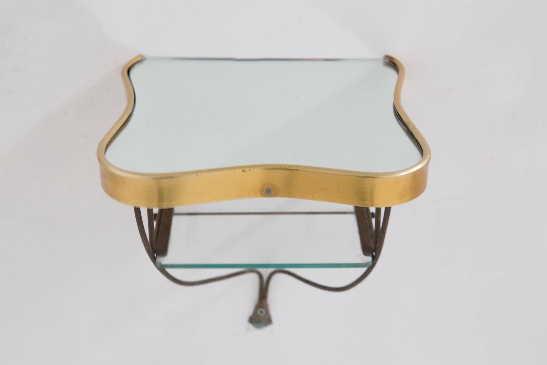 Pair of Vintage Mirrored Wall Consoles 2