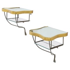 Pair of Vintage Mirrored Wall Consoles