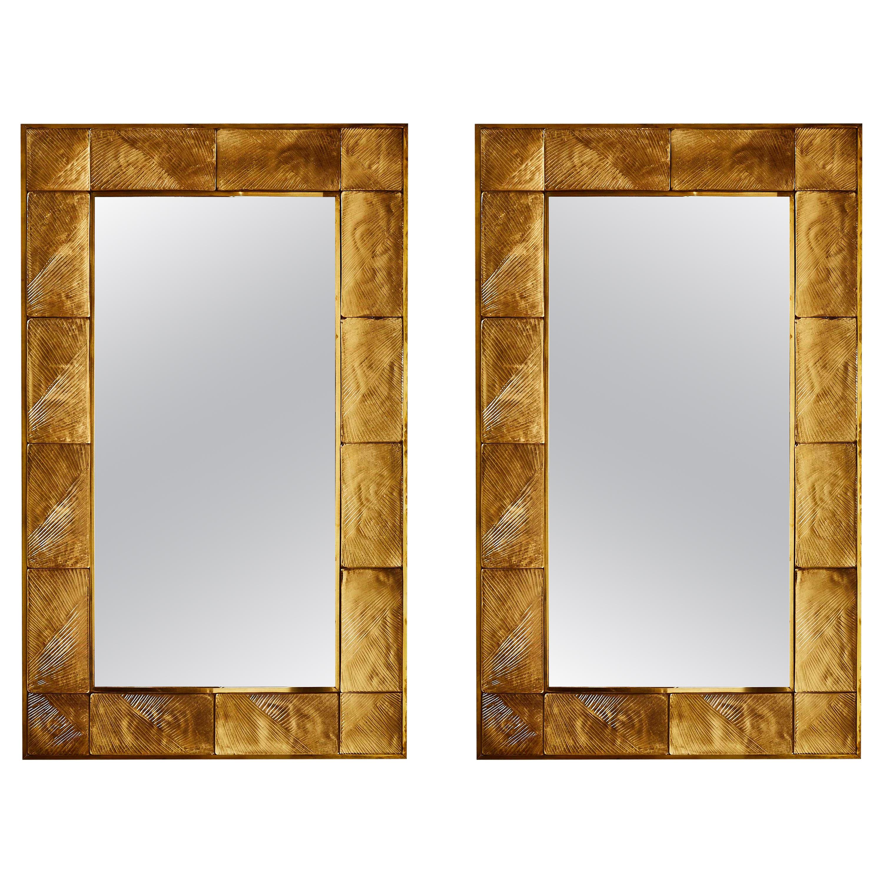 Pair of Vintage Mirrors in Murano Glass