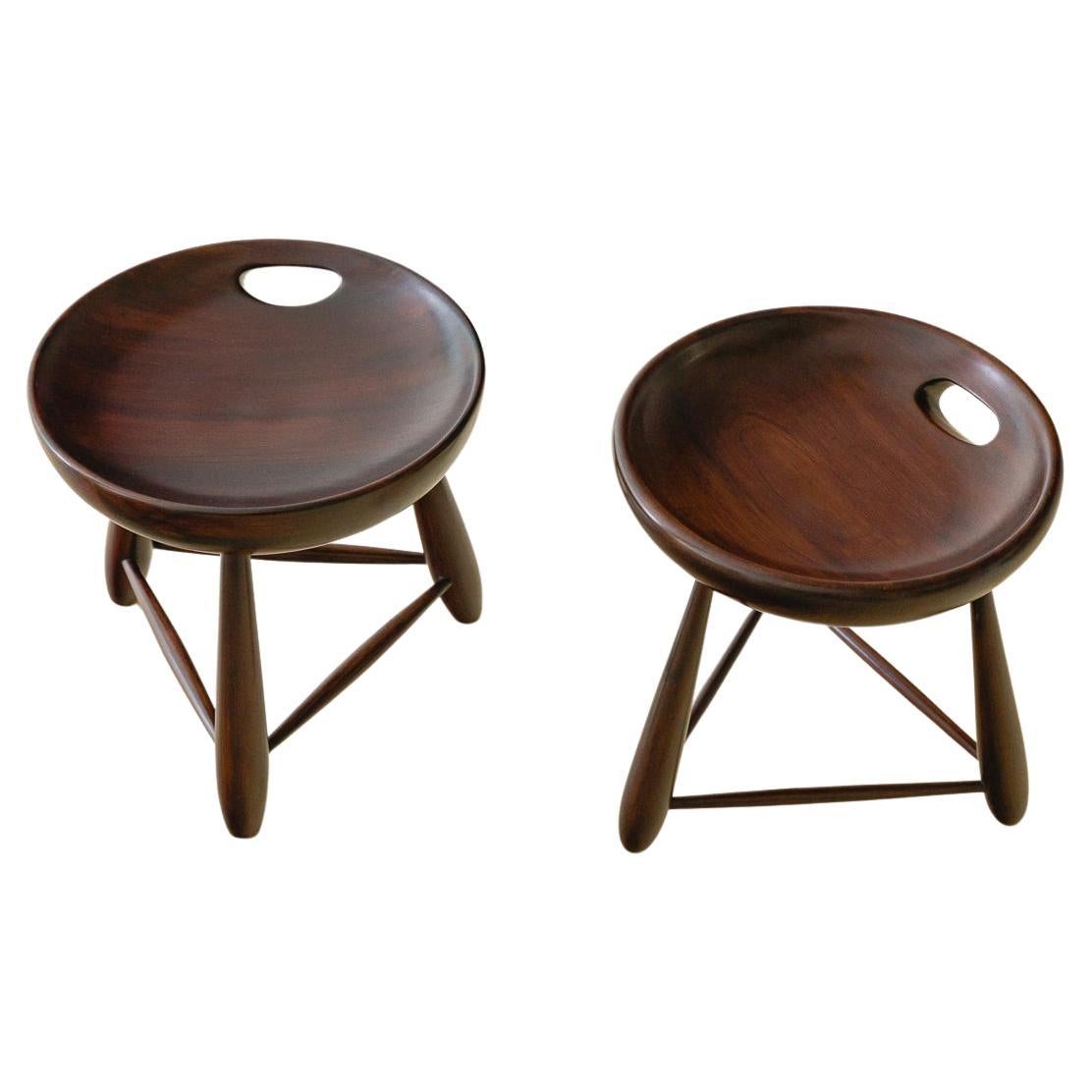Pair of Vintage Mocho Stools by Sergio Rodrigues, Brazilian Mid-Century, 1954