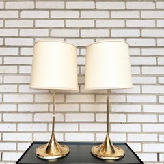 Pareja de lámparas de sobremesa vintage modelo B-024 de Bergbom, años 60